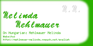 melinda mehlmauer business card